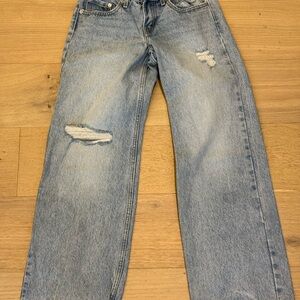 Levi's Blue Flare Wide Leg Denim 24 pants